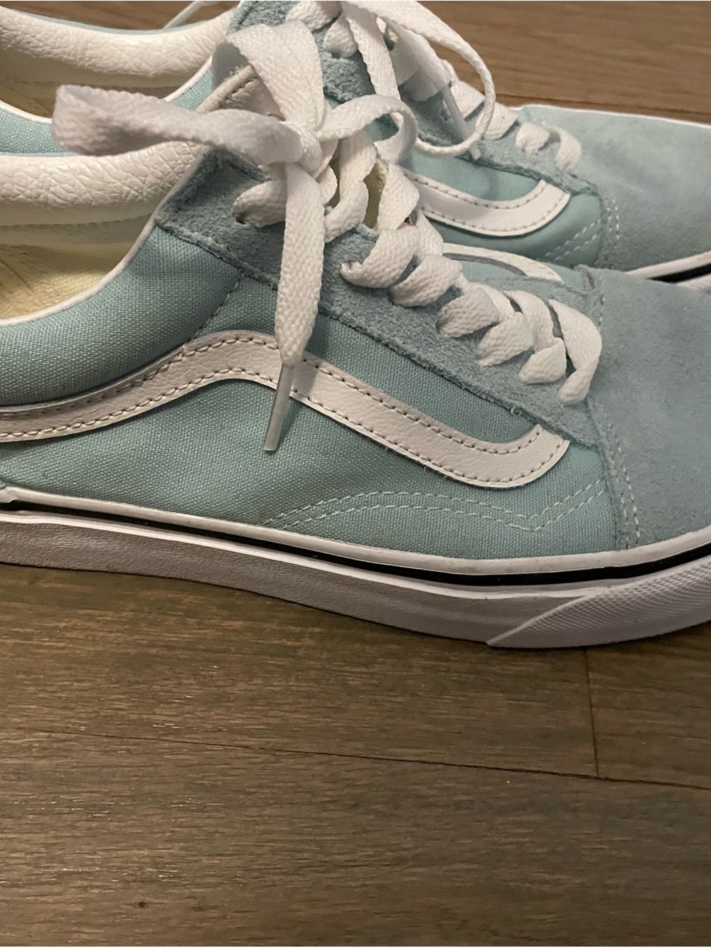 Vans Low-Top Sneakers in Pale Blue with White Accents